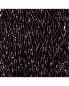 Czech Seed Bead 11/0 Cut Transparent Dark Amethyst Strung