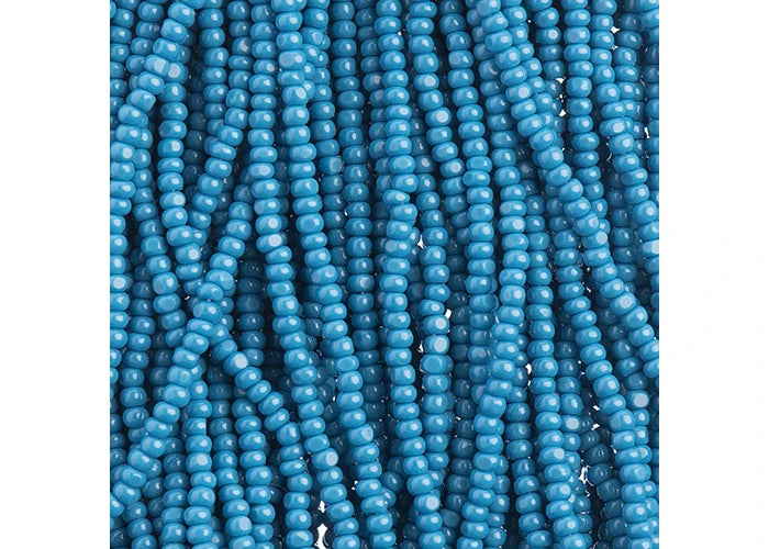 Czech Seed Bead 11/0 Cut Opaque Dark Blue Strung