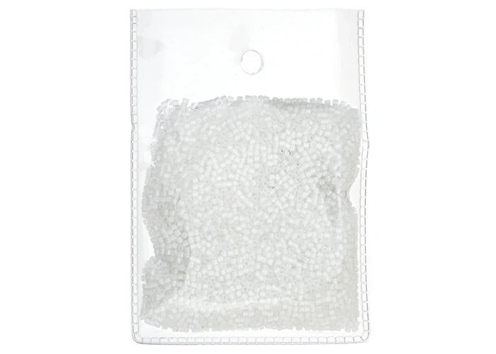 Miyuki Delica 11/0 White AB Lined-Dyed