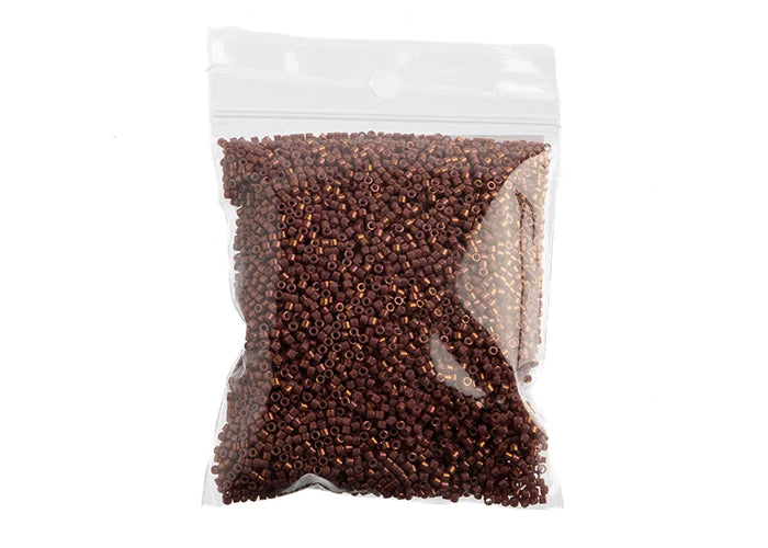 Miyuki Delica 11/0 Pink Rhubarb AB Metallic Gold