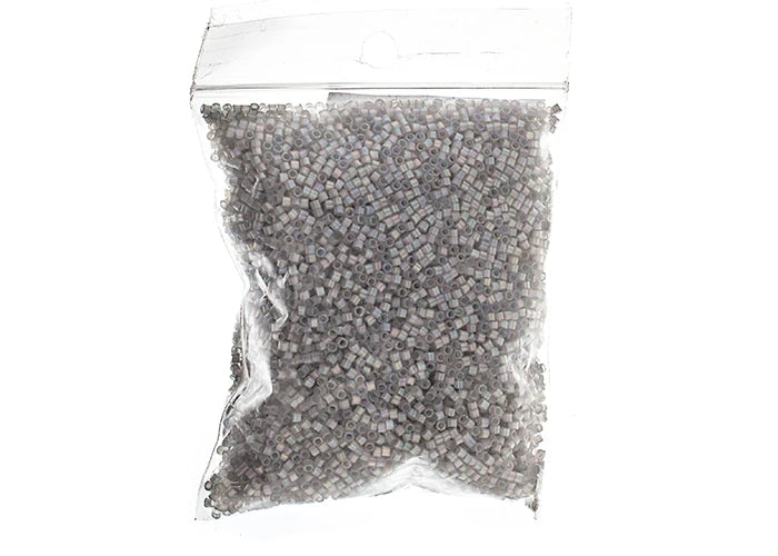 Miyuki Delica 11/0 Smoke Grey AB Silk Inside Dyed