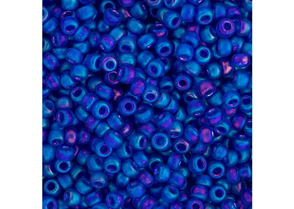 Miyuki Seed Bead 11/0 apx.22g Cobalt Transparent AB Matte
