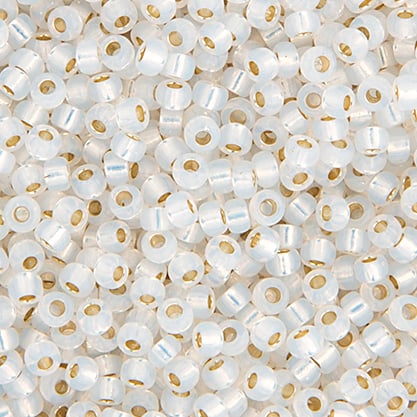 Miyuki Seed Bead 11/0 apx.22g White Opal Silver