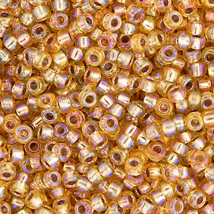 Miyuki Seed Bead 11/0 apx.22g Gold Silver Lined AB