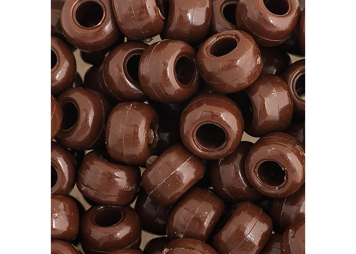 Crow Bead/Pony Bead Opaque 9mm Brown