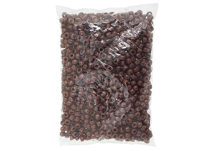 Crow Bead/Pony Bead Opaque 9mm Brown
