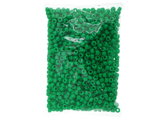 Crow Bead/Pony Bead Opaque 9mm Green