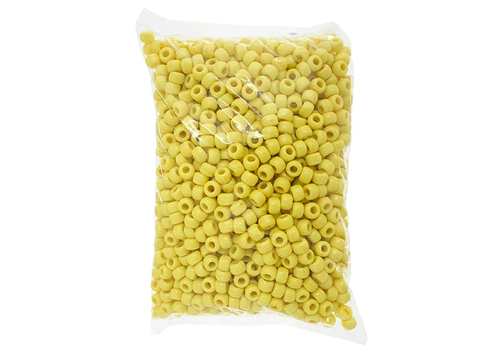 Crow Bead/Pony Bead Opaque 9mm Yellow