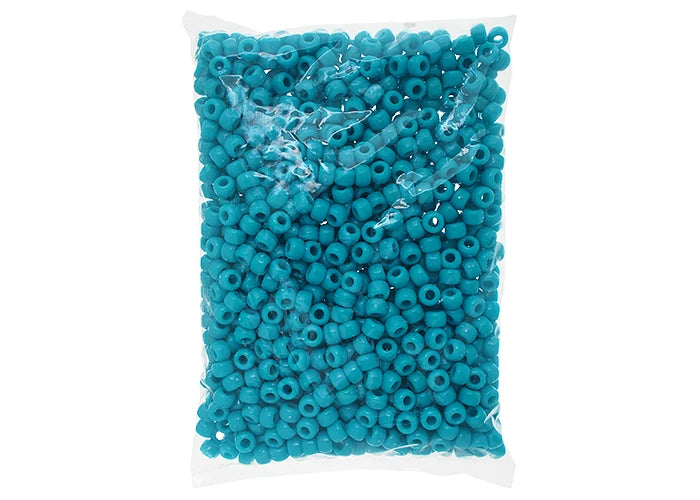 Crow Bead/Pony Bead Opaque 9mm Turquoise