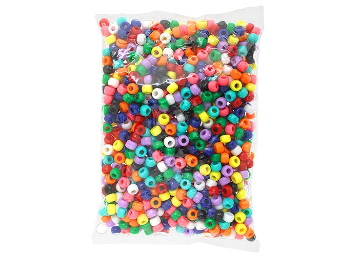 Crow Bead/Pony Bead Opaque 9mm Multi