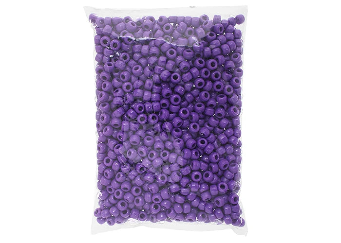 Crow Bead/Pony Bead Opaque 9mm Purple