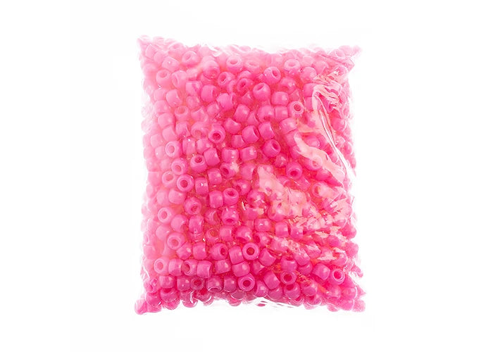 Crow Bead/Pony Bead Opaque 9mm Light Cerise