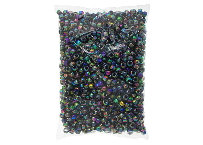 Crow Bead/Pony Bead Opaque 9mm Black Iris