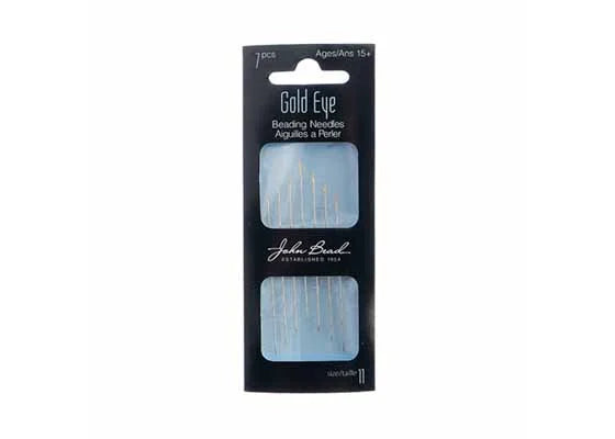Beading Needle Gold Eye 7 pcs Size 11