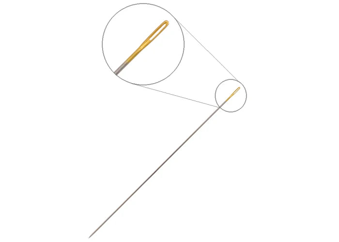 Beading Needle Gold Eye 7 pcs Size 12