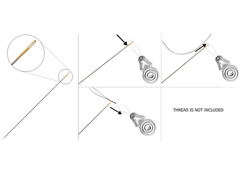 Sharps Gold Eye Beading Needle w/Threader Size 10