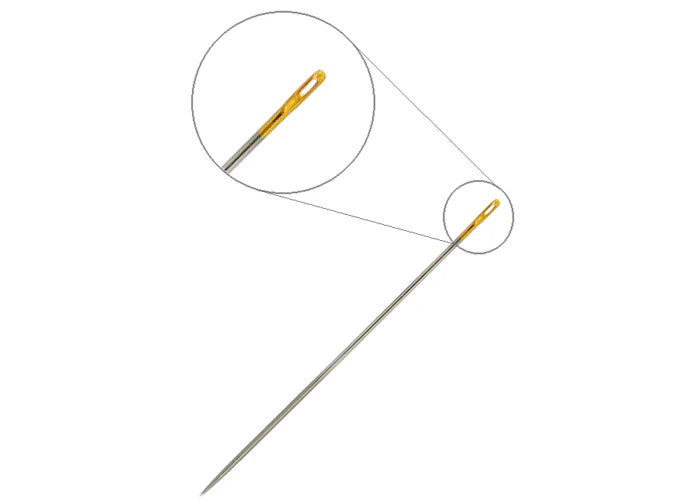 BEADING NEEDLE No.10 GOLD EYE .53mmx33mm JAPANESE QUALITY