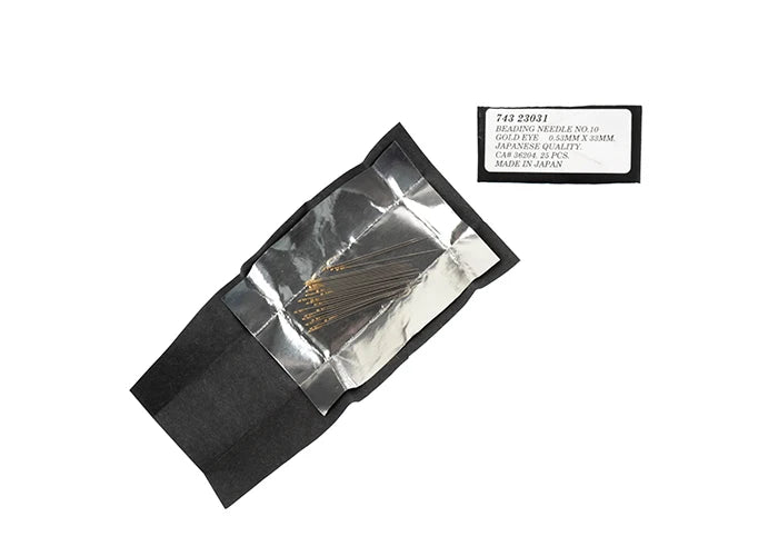 BEADING NEEDLE No.10 GOLD EYE .53mmx33mm JAPANESE QUALITY