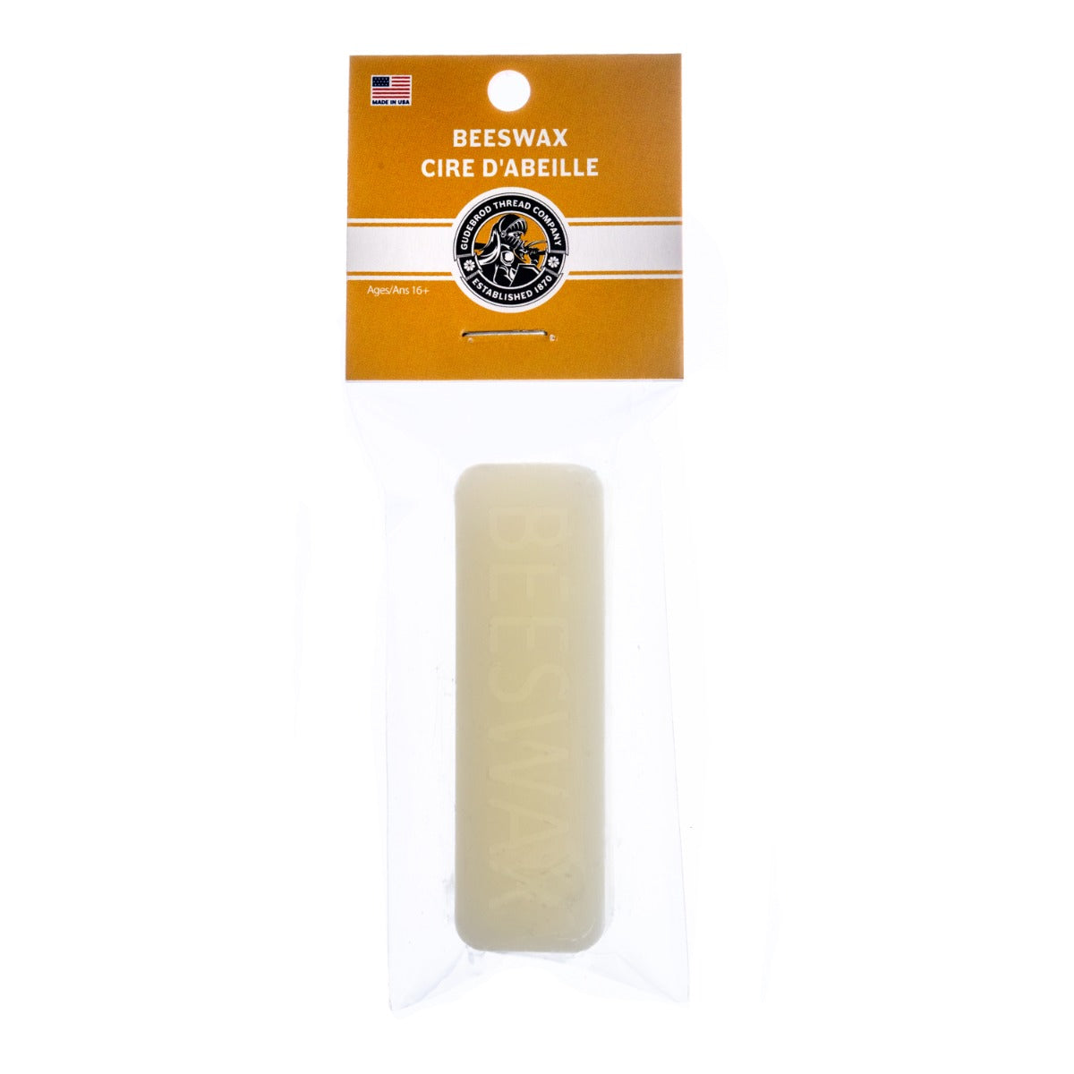 Gudebrod Beeswax Bar White 1 oz Made in USA