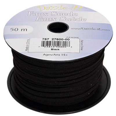 Faux Suede Lacing Black