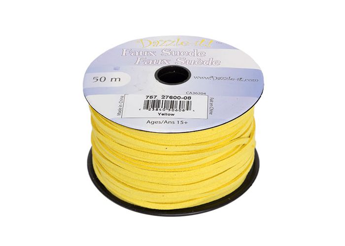 Faux Suede Lacing Yellow