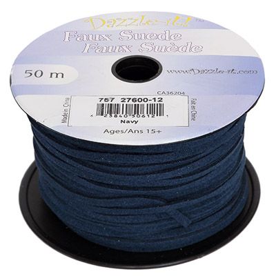 Faux Suede Lacing Navy
