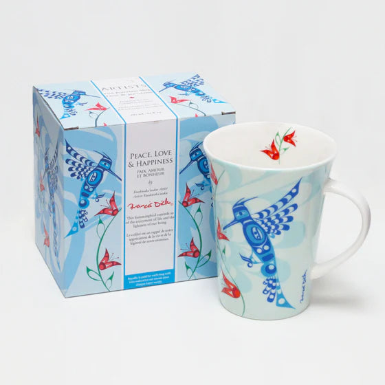 Francis Dick Peace, Love and Happiness Porcelain Mug