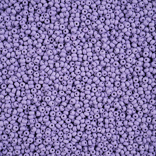 Czech Seed Bead apx 22g Vial 10/0 PermaLux Dyed Chalk Lavender Matt