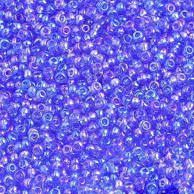Czech Seed Beads 10/0 Transparent Iris Ice Blue