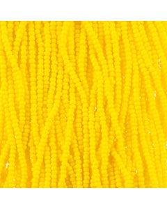 Czech Seed Beads 11/0 Cut Opaque Lemon Yellow Strung
