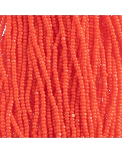 Czech Seed Beads 11/0 Cut Opaque Light Red Strung