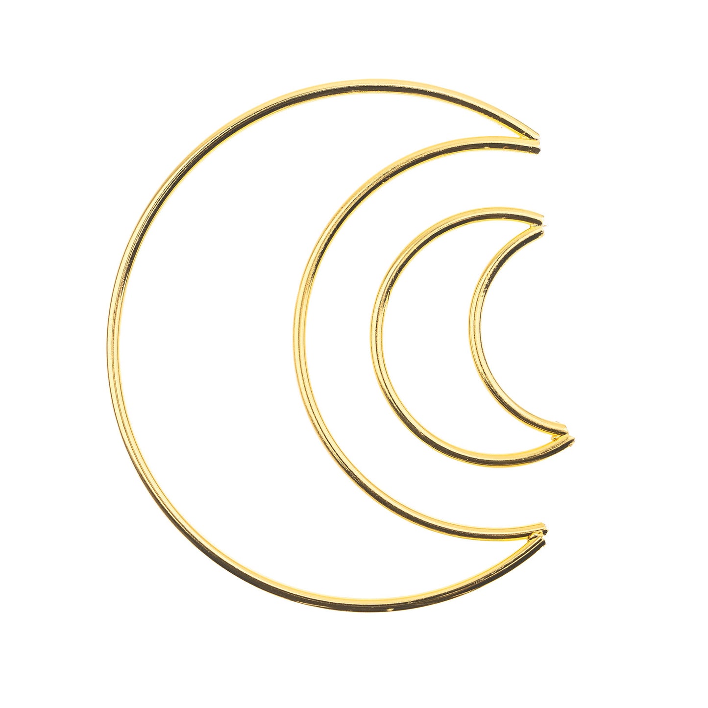 Metal Shapes Moon 2pcs 50mm/100mm Iron