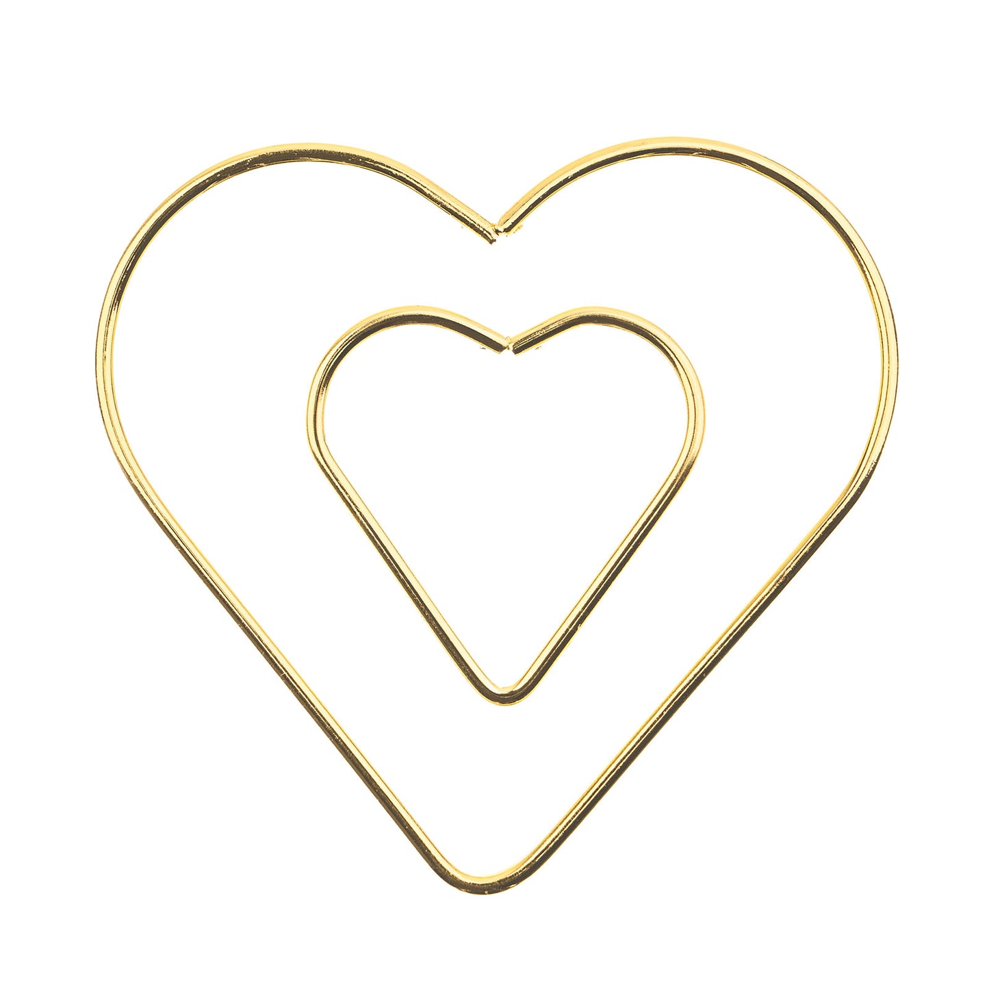 Metal Shapes Heart 2pcs 50mm/100mm Iron