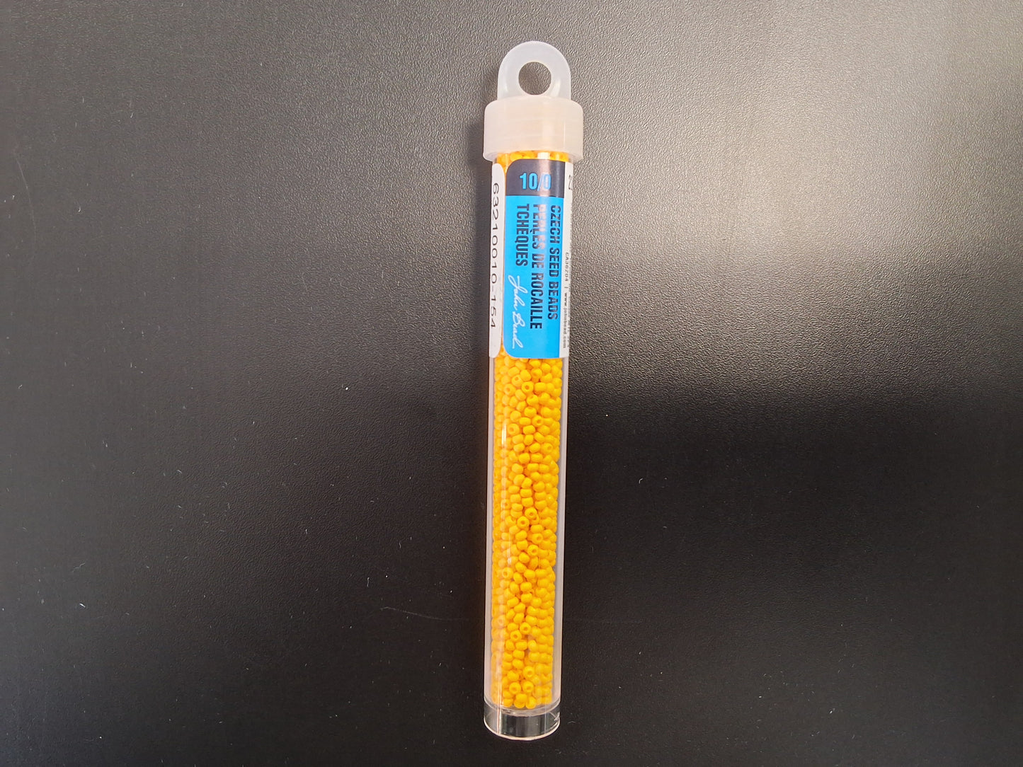 Perles de rocaille sz 10 Chalk dark yellow matt