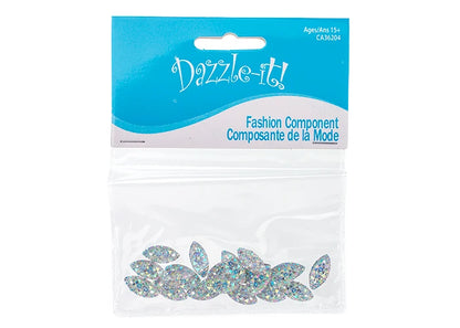 Resin Sew-on GummySpike(20pcs) Navette 7x15mm Crystal AB