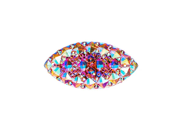 Resin Sew-on GummySpike(10pcs) Navette 15x30mm Marigold AB