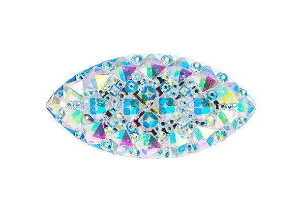 Resin Sew-on GummySpike(10pcs) Navette 20x40mm Crystal AB