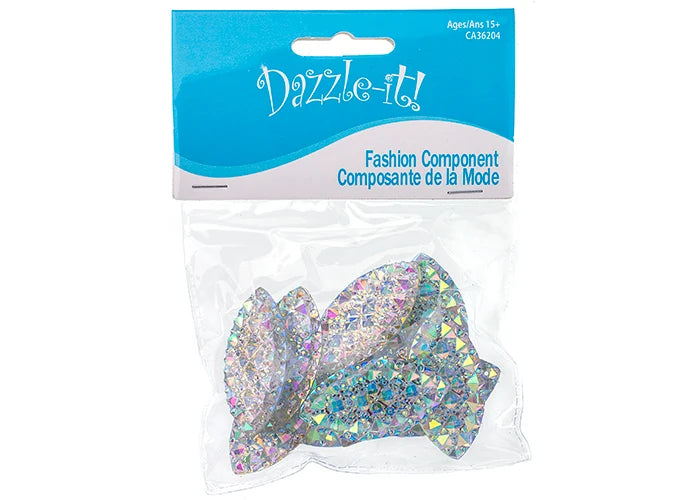 Resin Sew-on GummySpike(10pcs) Navette 20x40mm Crystal AB