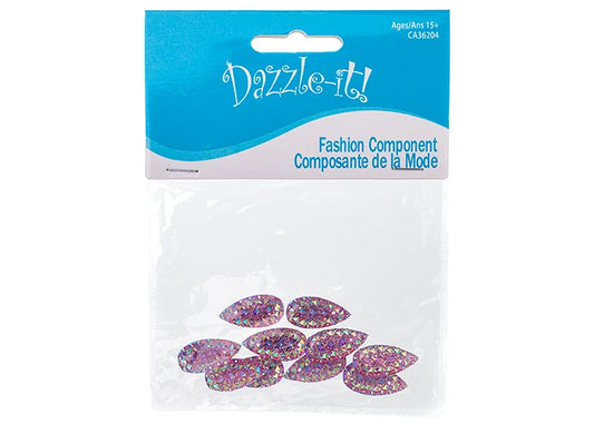 Resin Sew-on GummySpike(10pcs) Drop 10x20mm Pink AB