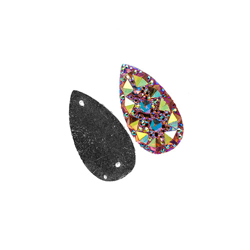 Resin Sew-on GummySpike(10pcs) Drop 10x20mm Marigold AB