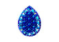 Resin Sew-on Gummy Spike(10pcs) Drop 20x30mm Royal Blue AB