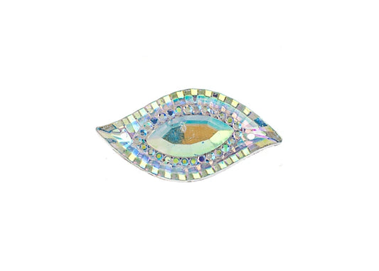 Resin Sew-On Piikki Stones 10pcs 15x30mm Navette Crystal AB