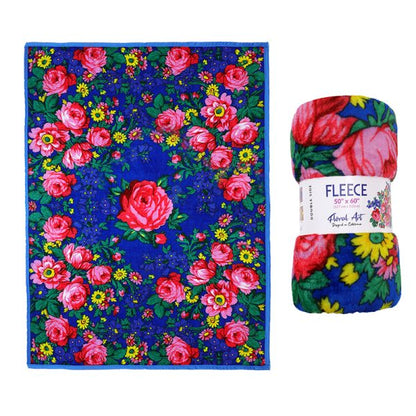 50″x60″ Kokum Floral Art Silk Touch Fleece