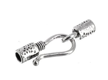Hook & Eye - Cylinder 27x8mm Antique Silver