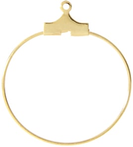 Ear Hoop Round 25mm Gold 100PCS