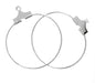 Ear Hoop Round 25mm Nickel Color LF/NF 100PCS