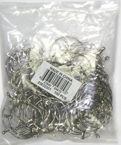 Ear Hoops Round Knotched 30mm Nickel Color LF/NF 100PCS