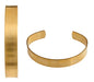 Brass Cuff Bracelets Flat Band 0.44in Wide 2PCS