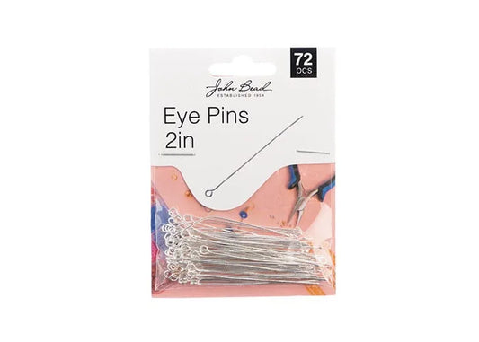 Must Have Findings - Eye Pins 2in 22ga(0.025) Silver 72pcs
