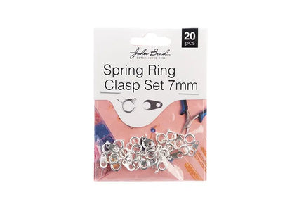 Spring Ring Set 7mm Silver 20pcs